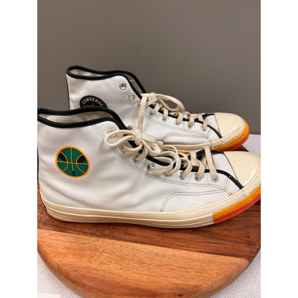 Converse Chuck‎ Taylor All Star 70 Rayguns High Top Sneakers Mens White Orange - Picture 4 of 14